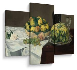 Obraz - Edouard Manet, Still Life with Melon and Peaches, reprodukcia (90x60 cm)