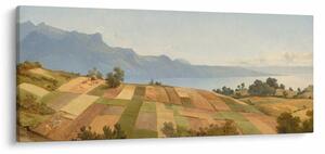 Obraz - Alexandre Calame, Swiss Landscape, reprodukcia (120x50 cm)