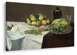 Obraz - Edouard Manet, Still Life with Melon and Peaches, reprodukcia (90x60 cm)