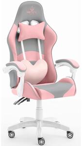 Hells chair Herná stolička Hell's Chair Rainbow Ružová Sivá