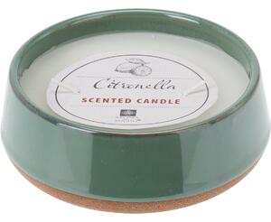 Repelentná sviečka Citronella, zelená, 420 g, 12 x 4,5 cm