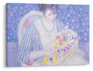 Obraz - Frederick Carl Frieseke, The Basket of Flowers, reprodukcia (70x50 cm)