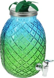 EH Nápojový dávkovač sklenený 4,5 l, zelená