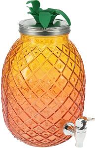 EH Nápojový dávkovač sklenený 4,5 l, oranžová