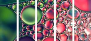 5-dielny obraz kvapky oleja v abstraktnom prevedení - 100x50