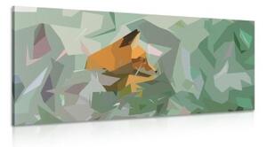 Obraz líška s abstraktnými prvkami - 100x50
