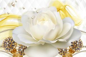 Obraz luxusná ruža s abstrakciou - 60x40