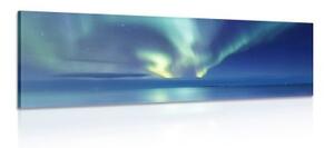 Obraz polárna žiara nad oceánom - 120x40