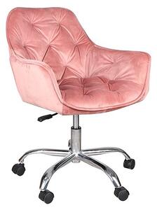 Kancelárska stolička Q-190 VELVET Farba: Ružová