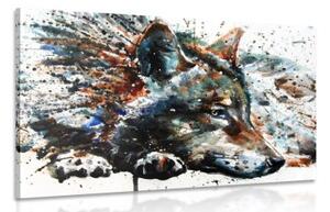 Obraz vlk v akvarelovom prevedení - 60x40