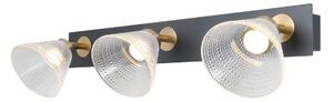 Italux WL-34393-3-BK-HBR LED bodové stropné svietidlo Orella | 12W LED | 750lm | 3000K