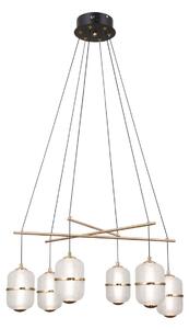 Italux PND-34375-6-BK LED závesné stropné svietidlo Alani | 32W LED | 2496lm | 3000K