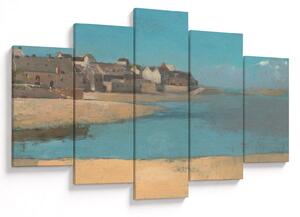 Obraz - Odilon Redon, Village by the Sea in Brittany, reprodukcia (150x105 cm)