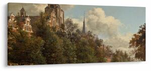 Obraz - Jan van der Heyden, View Down a Dutch Canal, reprodukcia (120x50 cm)