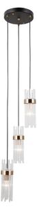 Italux PND-40760-3-BK-HBR závesné stropné svietidlo Taraso E14