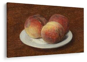 Obraz - Henri Fantin-Latour, Three Peaches on a Plate, reprodukcia (90x60 cm)