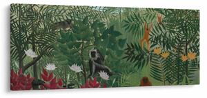 Obraz - Henri Rousseau, Tropical Forest with Monkeys, reprodukcia (120x50 cm)