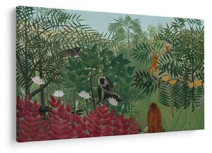 Obraz - Henri Rousseau, Tropical Forest with Monkeys, reprodukcia (90x60 cm)
