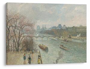Obraz - Camille Pissarro, The Louvre, Afternoon, Rainy Weather, reprodukcia (70x50 cm)