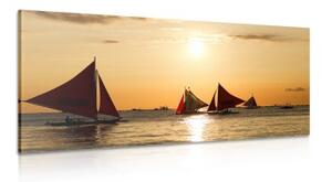 Obraz nádherný západ slnka na mori - 100x50