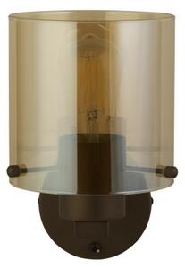 Searchlight 88912-1MO - Nástenné svietidlo SWEDEN 1xE27/60W/230V hnedá/dymová