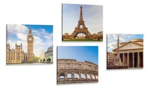 Set obrazov pre milovníkov cestovania - 4x 60x60