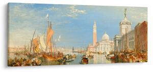 Obraz - Joseph Mallord William Turner, Venice the Dogana and San Giorgio Maggiore, reprodukcia (120x50 cm)