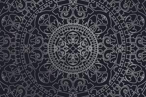 Samolepiaca tapeta orientálny ornament v čiernobielom - 225x150