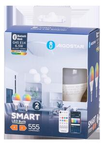 SADA 2x LED RGBW Stmiev. žiarovka MESH Smart E14/6,5W/230V 2700-6500K - Aigostar