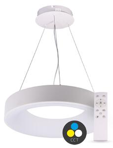 SMART TUYA Biele závesné LED svietidlo guľaté 380mm 32W CCT s DO – LED lustre a svietidlá > LED stropné svietidlá