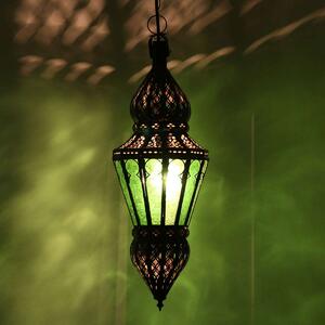 Orientálna závesná lampa Nura zelená
