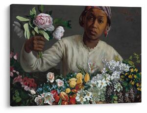 Obraz - Frédéric Bazille, Young Woman with Peonies, reprodukcia (70x50 cm)