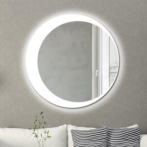 Zrkadlo Moony biele LED 95 x 95 cm
