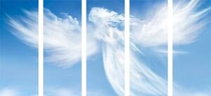 5-dielny obraz podoba anjela v oblakoch - 100x50