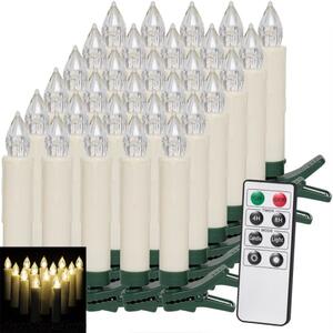 Vianočné osvetlenie Sada 30 sviečok LED s diaľkovým ovládaním