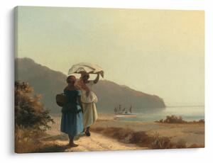 Obraz - Camille Pissarro, Two Women Chatting by the Sea, St. Thomas, reprodukcia (70x50 cm)