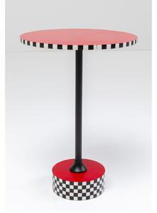 Domero Checker príručný stolík červený Ø40 cm