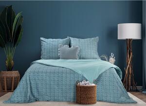 Bavlnená posteľná súprava v modrej farbe PALERMO s drobnými geometrickými vzormi Modrá