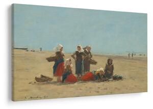 Obraz - Eugène Boudin, Women on the Beach at Berck, reprodukcia (90x60 cm)