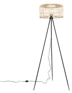 Orientálna stojaca lampa statív ratanový - Maud