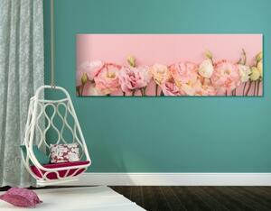 Obraz pastelové kvitnúce kvety - 120x40