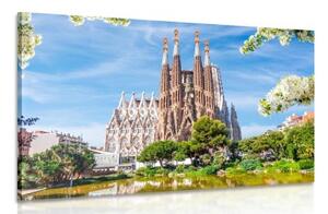 Obraz katedrála v Barcelone - 120x80