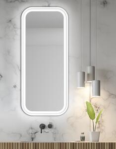Zrkadlo Mirel biele LED 80 x 120 cm