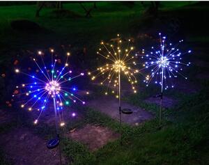 Solárne vianočné dekoratívne svetlo ohňostroj, Firework, 2ks, rôzne farby na výber Farba: Studená biela