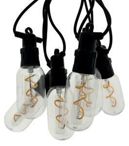 LED vonkajšia dekoratívna reťaz 6xLED/0,6W/230V 4,5 m IP44 čierna