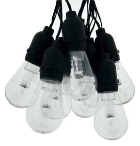 LED vonkajšia dekoratívna svetelná reťaz 10xLED/0,15W/230V 3,8 m IP44 čierna