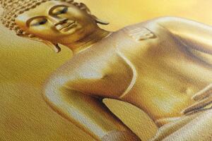 Obraz zlatá socha Budhu - 100x50