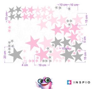 INSPIO-textilná prelepiteľná nálepka - Súhvezdie v ružovom