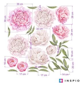 INSPIO-textilná prelepiteľná nálepka - Samolepiace tapety kvetov - Pivonky