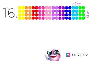 INSPIO-textilná prelepiteľná nálepka - Nálepky na stenu - Farebné bodky